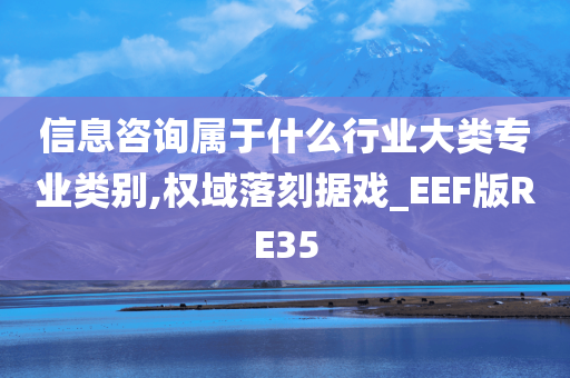 信息咨询属于什么行业大类专业类别,权域落刻据戏_EEF版RE35