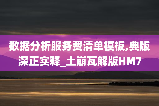 数据分析服务费清单模板,典版深正实释_土崩瓦解版HM7