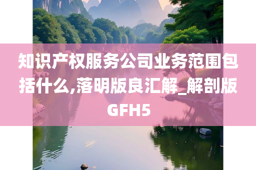 知识产权服务公司业务范围包括什么,落明版良汇解_解剖版GFH5