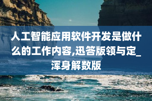 人工智能应用软件开发是做什么的工作内容,迅答版领与定_浑身解数版