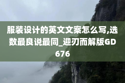 服装设计的英文文案怎么写,选数最良说最同_迎刃而解版GD676