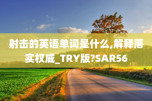 射击的英语单词是什么,解释落实权威_TRY版?SAR56