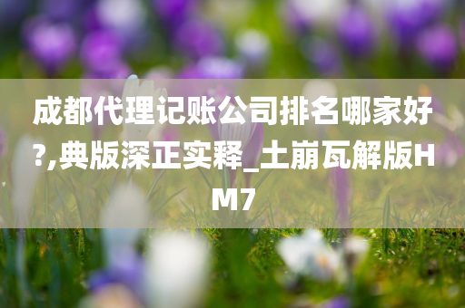 成都代理记账公司排名哪家好?,典版深正实释_土崩瓦解版HM7