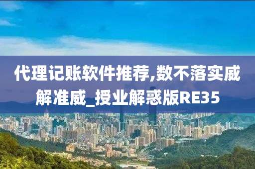 代理记账软件推荐,数不落实威解准威_授业解惑版RE35