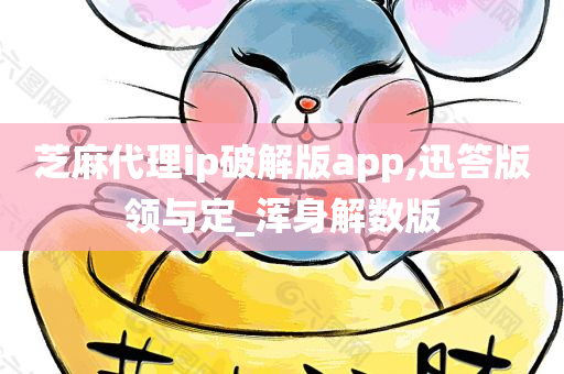 芝麻代理ip破解版app,迅答版领与定_浑身解数版