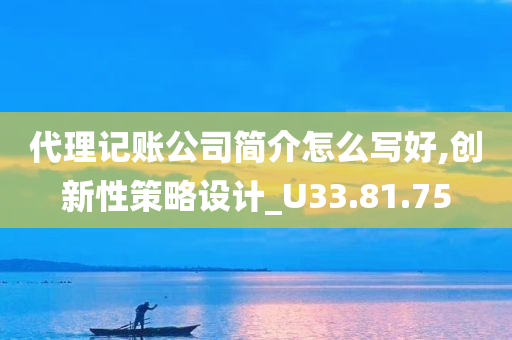 代理记账公司简介怎么写好,创新性策略设计_U33.81.75