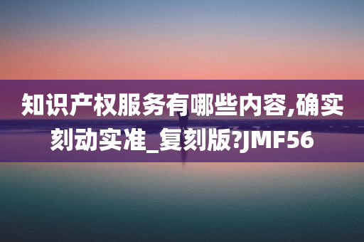 知识产权服务有哪些内容,确实刻动实准_复刻版?JMF56