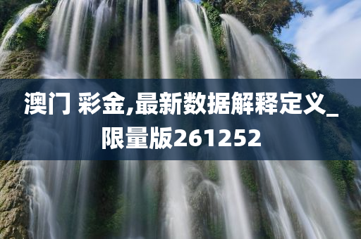 澳门 彩金,最新数据解释定义_限量版261252