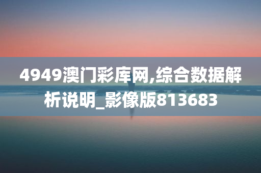 4949澳门彩库网,综合数据解析说明_影像版813683