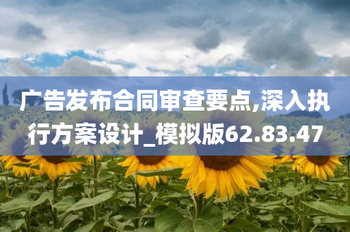 广告发布合同审查要点,深入执行方案设计_模拟版62.83.47