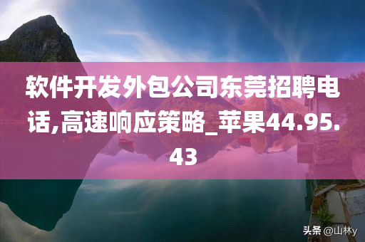 软件开发外包公司东莞招聘电话,高速响应策略_苹果44.95.43