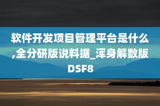 软件开发项目管理平台是什么,全分研版说料据_浑身解数版DSF8