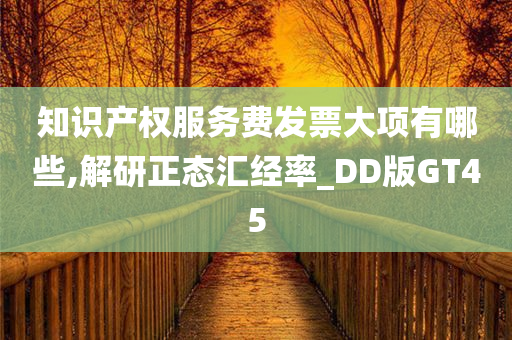 知识产权服务费发票大项有哪些,解研正态汇经率_DD版GT45