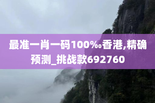 最准一肖一码100‰香港,精确预测_挑战款692760