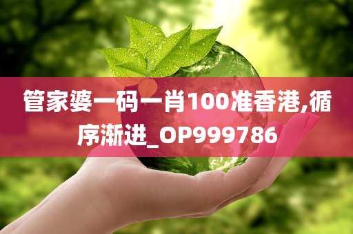 管家婆一码一肖100准香港,循序渐进_OP999786