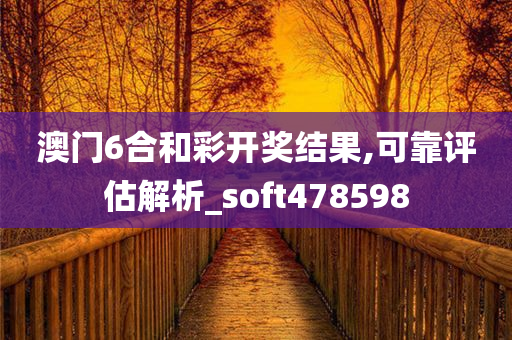 澳门6合和彩开奖结果,可靠评估解析_soft478598