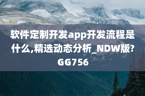 软件定制开发app开发流程是什么,精选动态分析_NDW版?GG756