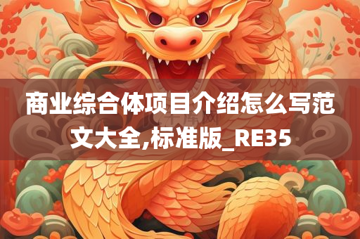 商业综合体项目介绍怎么写范文大全,标准版_RE35