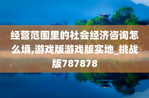 经营范围里的社会经济咨询怎么填,游戏版游戏版实地_挑战版787878