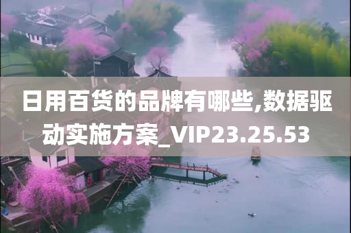 日用百货的品牌有哪些,数据驱动实施方案_VIP23.25.53