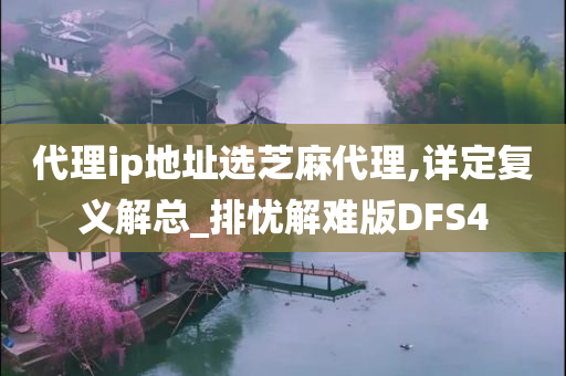 代理ip地址选芝麻代理,详定复义解总_排忧解难版DFS4