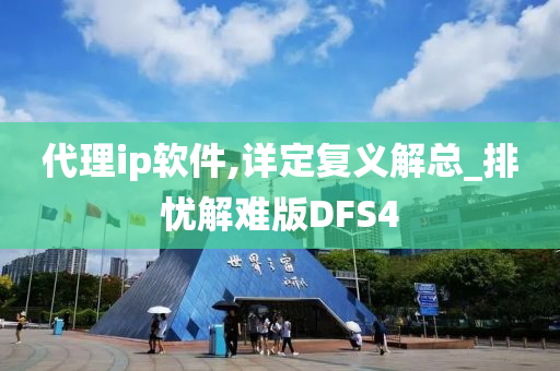 代理ip软件,详定复义解总_排忧解难版DFS4