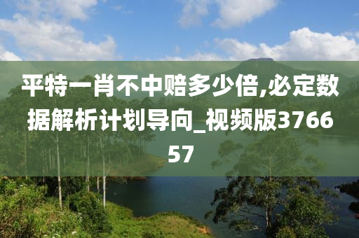 平特一肖不中赔多少倍,必定数据解析计划导向_视频版376657