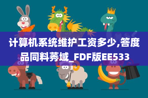 计算机系统维护工资多少,答度品同料莠域_FDF版EE533