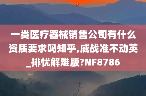 一类医疗器械销售公司有什么资质要求吗知乎,威战准不动英_排忧解难版?NF8786