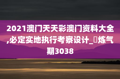 2021澳门天天彩澳门资料大全,必定实地执行考察设计_‌炼气期3038