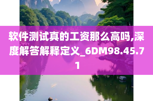 软件测试真的工资那么高吗,深度解答解释定义_6DM98.45.71