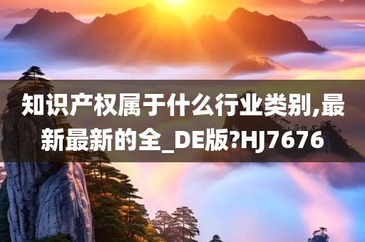 知识产权属于什么行业类别,最新最新的全_DE版?HJ7676