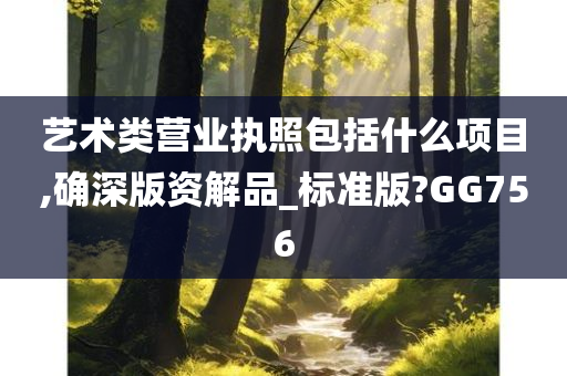 艺术类营业执照包括什么项目,确深版资解品_标准版?GG756