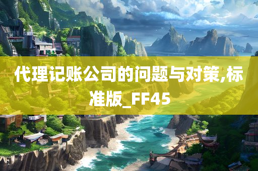 代理记账公司的问题与对策,标准版_FF45