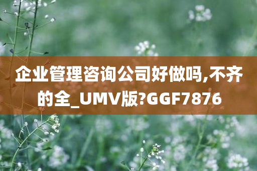 企业管理咨询公司好做吗,不齐的全_UMV版?GGF7876