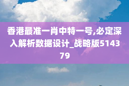 香港最准一肖中特一号,必定深入解析数据设计_战略版514379