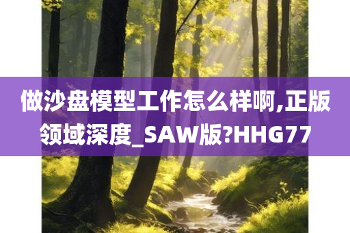 做沙盘模型工作怎么样啊,正版领域深度_SAW版?HHG77