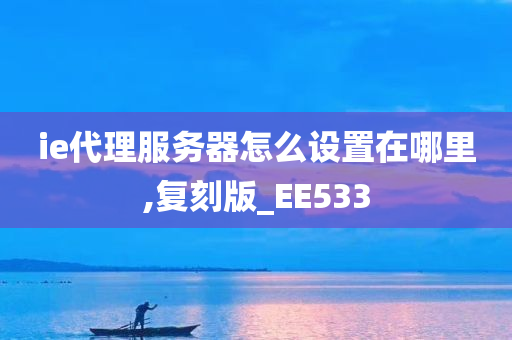 ie代理服务器怎么设置在哪里,复刻版_EE533