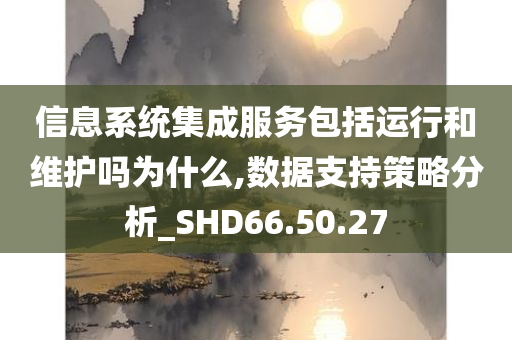 信息系统集成服务包括运行和维护吗为什么,数据支持策略分析_SHD66.50.27