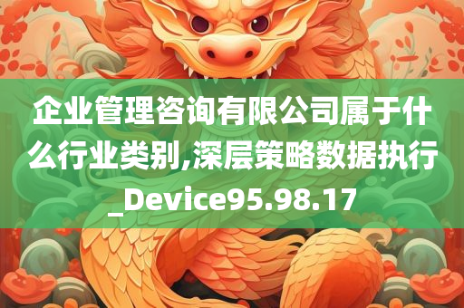 企业管理咨询有限公司属于什么行业类别,深层策略数据执行_Device95.98.17