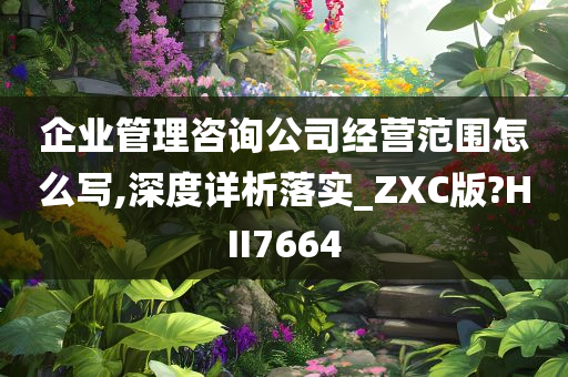 企业管理咨询公司经营范围怎么写,深度详析落实_ZXC版?HII7664