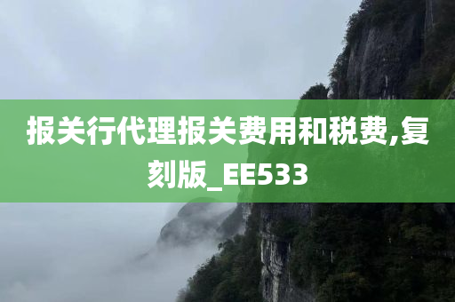 报关行代理报关费用和税费,复刻版_EE533