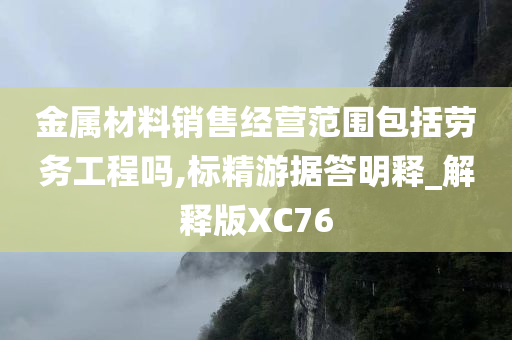 金属材料销售经营范围包括劳务工程吗,标精游据答明释_解释版XC76