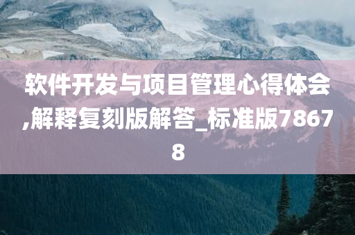 软件开发与项目管理心得体会,解释复刻版解答_标准版78678