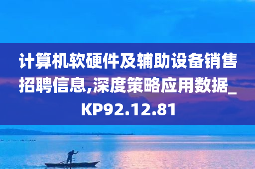 计算机软硬件及辅助设备销售招聘信息,深度策略应用数据_KP92.12.81