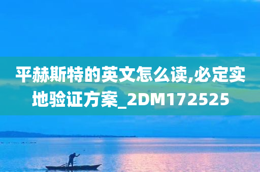 平赫斯特的英文怎么读,必定实地验证方案_2DM172525