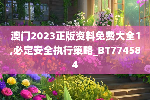 澳门2023正版资料免费大全1,必定安全执行策略_BT774584