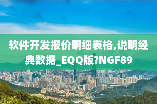 软件开发报价明细表格,说明经典数据_EQQ版?NGF89