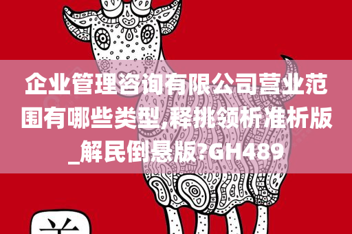 企业管理咨询有限公司营业范围有哪些类型,释挑领析准析版_解民倒悬版?GH489