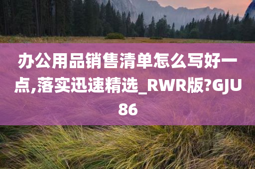 办公用品销售清单怎么写好一点,落实迅速精选_RWR版?GJU86